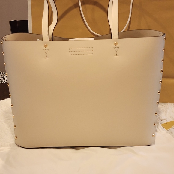 Michael Kors Women's Manhattan Smooth Leather Shoulder Tote Bag/Lt Cream/NWT/ - Picture 5 of 17